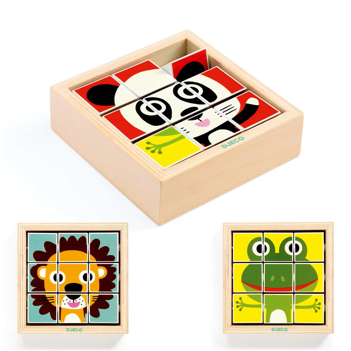 Djeco Drvene blok puzzle - Tournanimo - 2+ godine - Image 2