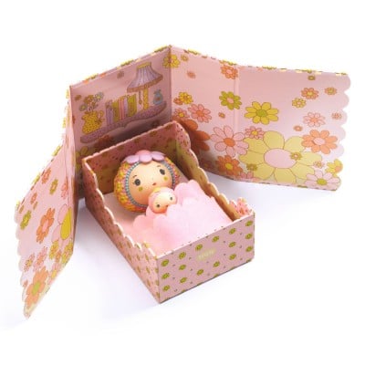 Djeco Tinyly lutkice Rose&Fleur u kutiji spavaća sobica