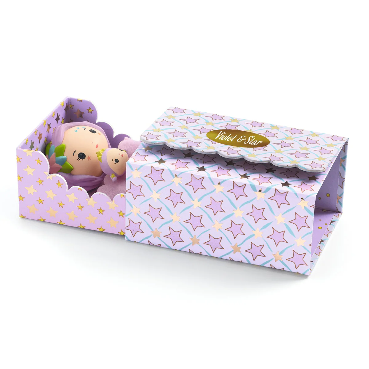 Djeco Tinyly lutkice Violet&Star u kutiji spavaća sobica - Image 3