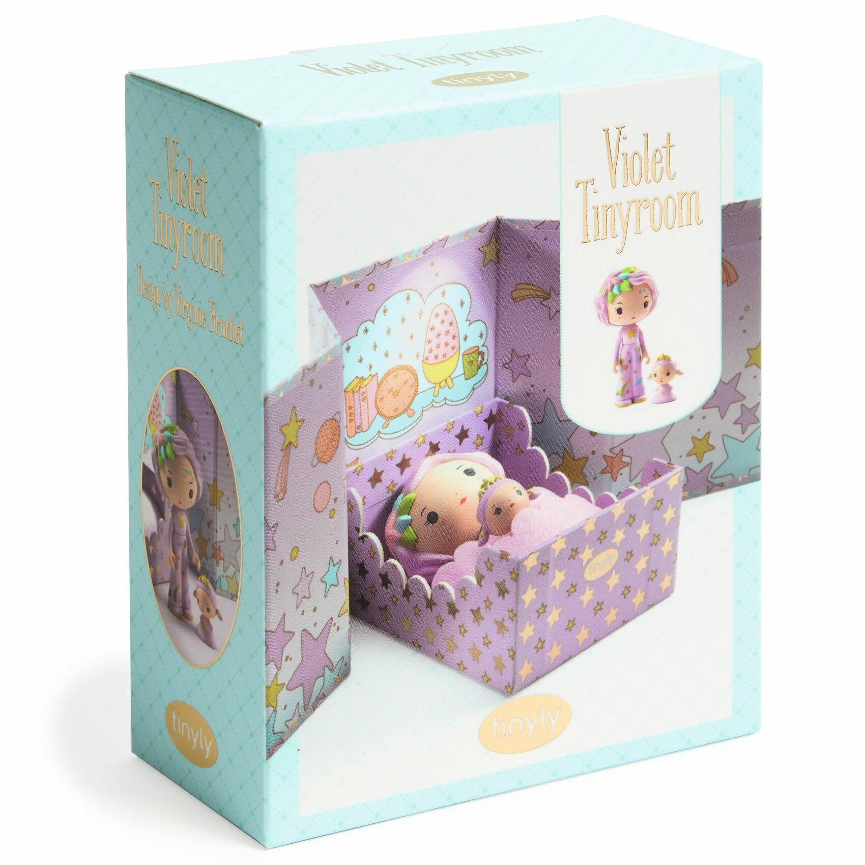 Djeco Tinyly lutkice Violet&Star u kutiji spavaća sobica - Image 5