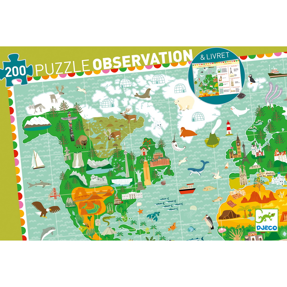 Djeco Edukativne puzzle - Put oko svijeta 200 kom - Image 4
