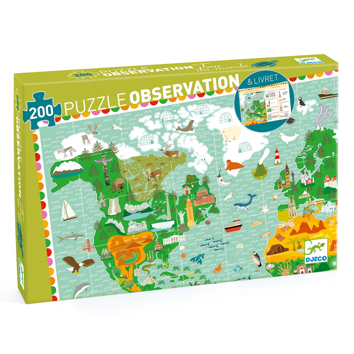 Djeco Edukativne puzzle - Put oko svijeta 200 kom - Image 5