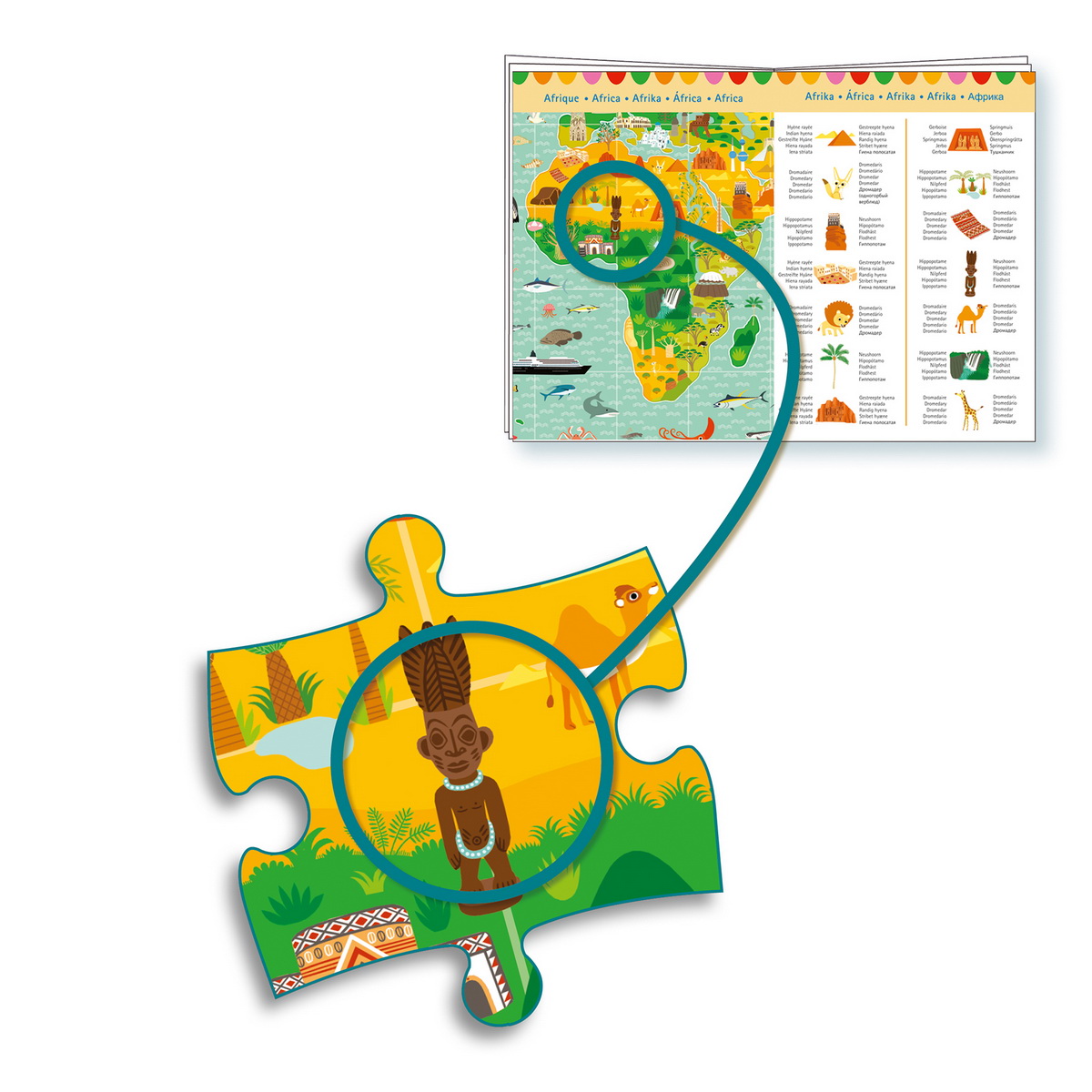 Djeco Edukativne puzzle - Put oko svijeta 200 kom - Image 2