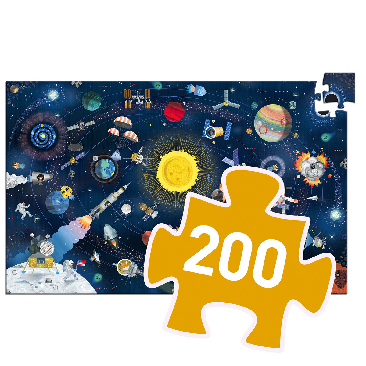 Djeco Edukativne puzzle - Svemir iz 200 dijelova