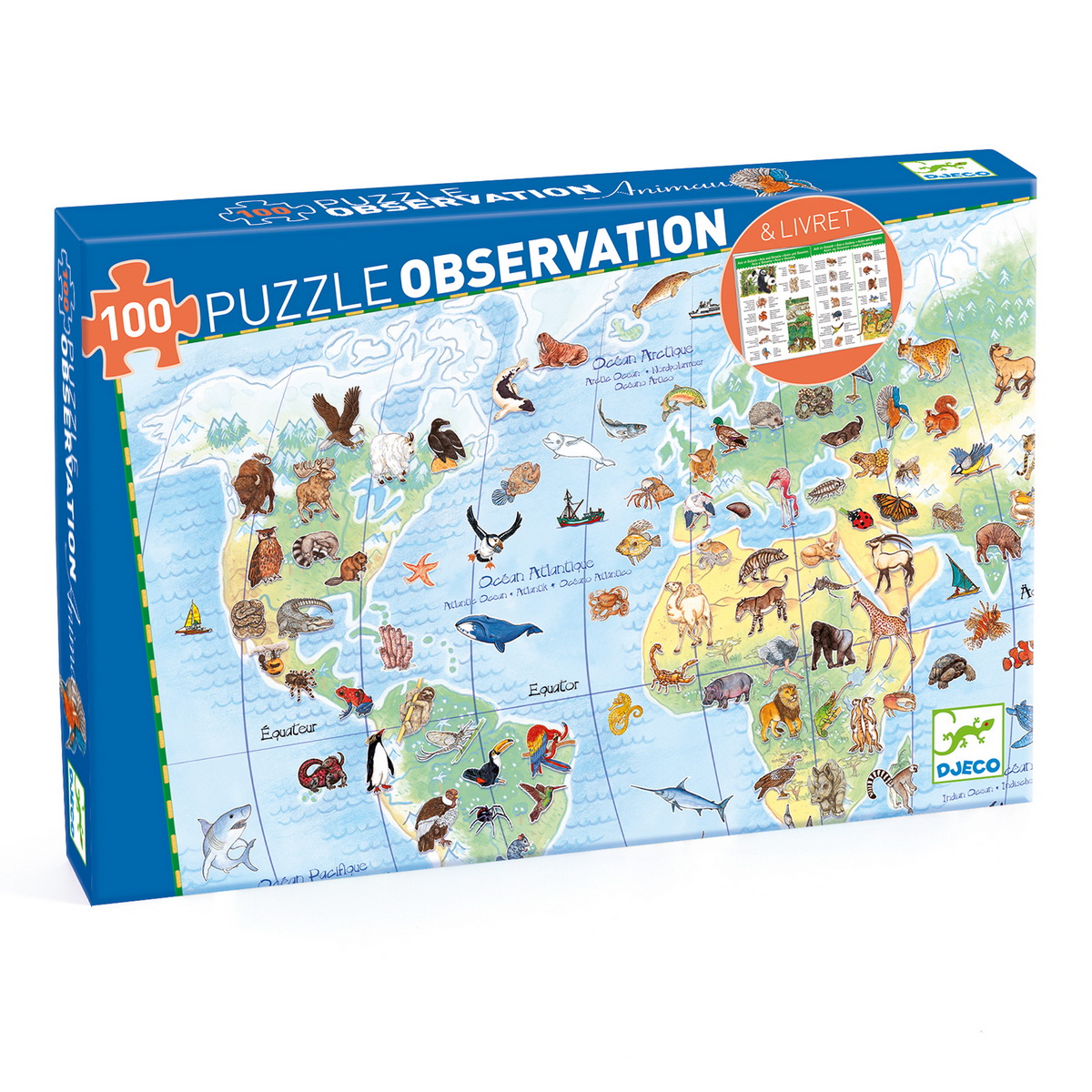 Djeco Edukativne puzzle - Životinje svijeta 100 kom - Image 5