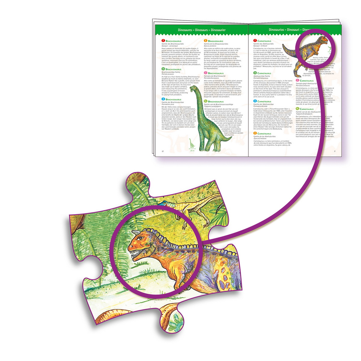 Djeco Edukativne puzzle - Dinosauri 100 kom - Image 5