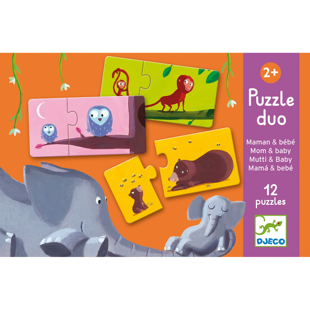 Djeco Puzzle duo Mama i beba - uzrast 2+ godine - Image 3