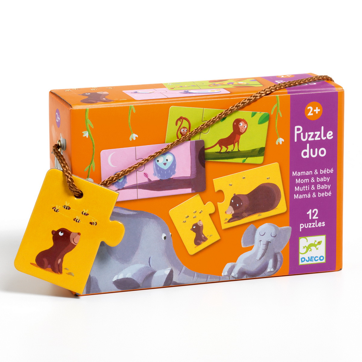 Djeco Puzzle duo Mama i beba - uzrast 2+ godine - Image 4