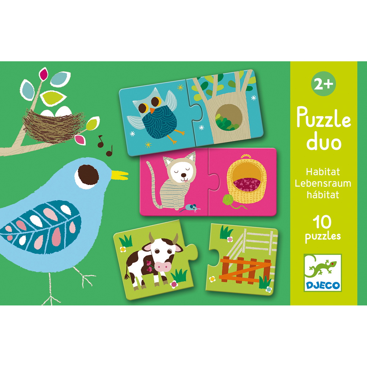 Djeco Puzzle duo Gdje žive životinje uzrast 2+ godine - Image 4