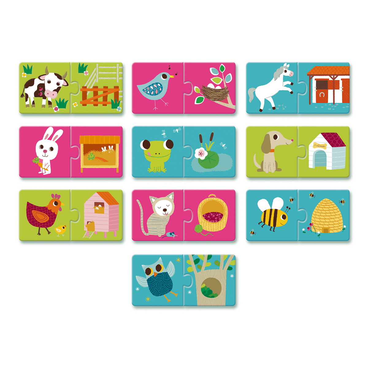 Djeco Puzzle duo Gdje žive životinje uzrast 2+ godine - Image 2