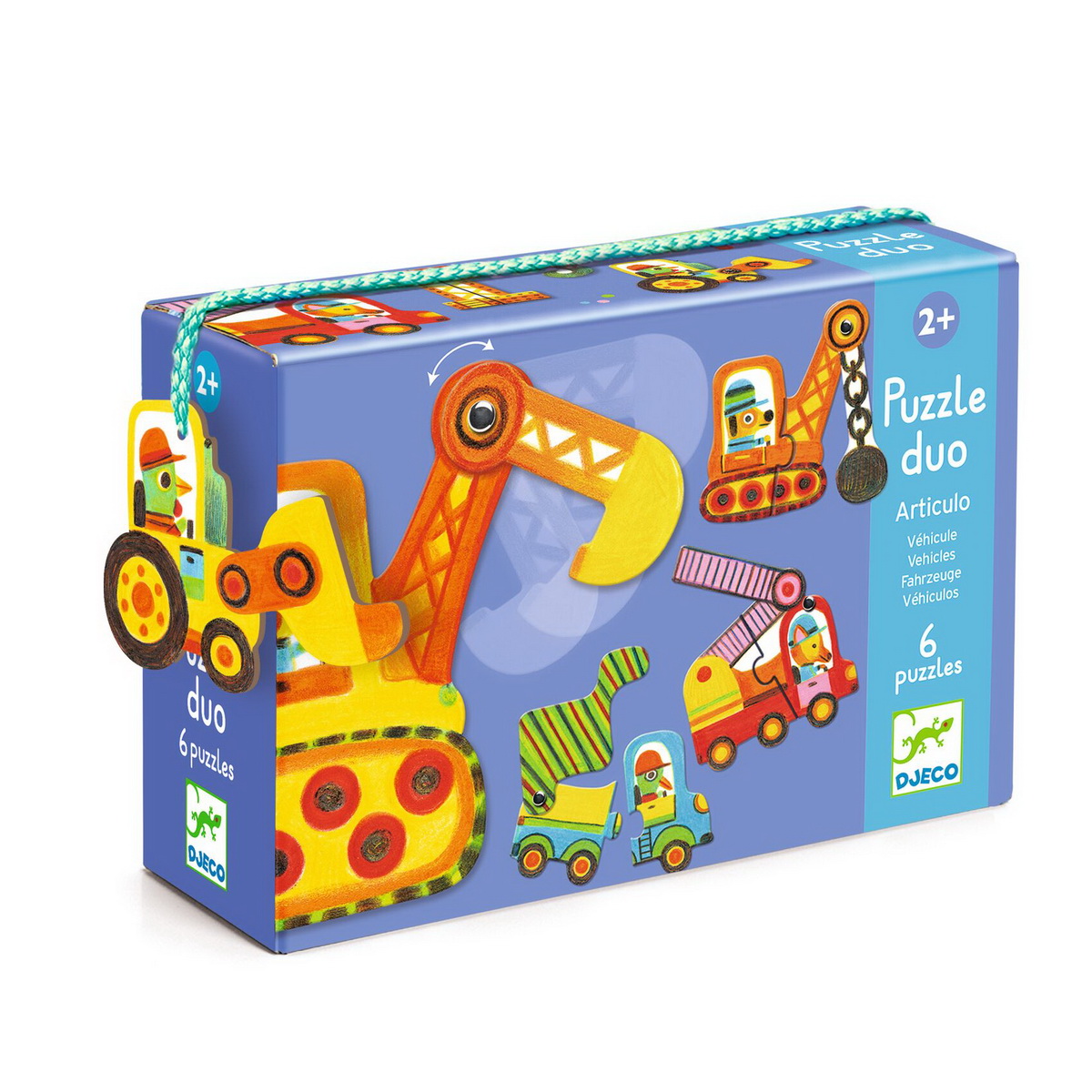 Djeco Puzzle duo Građevinska vozila uzrast 2+godine - Image 2