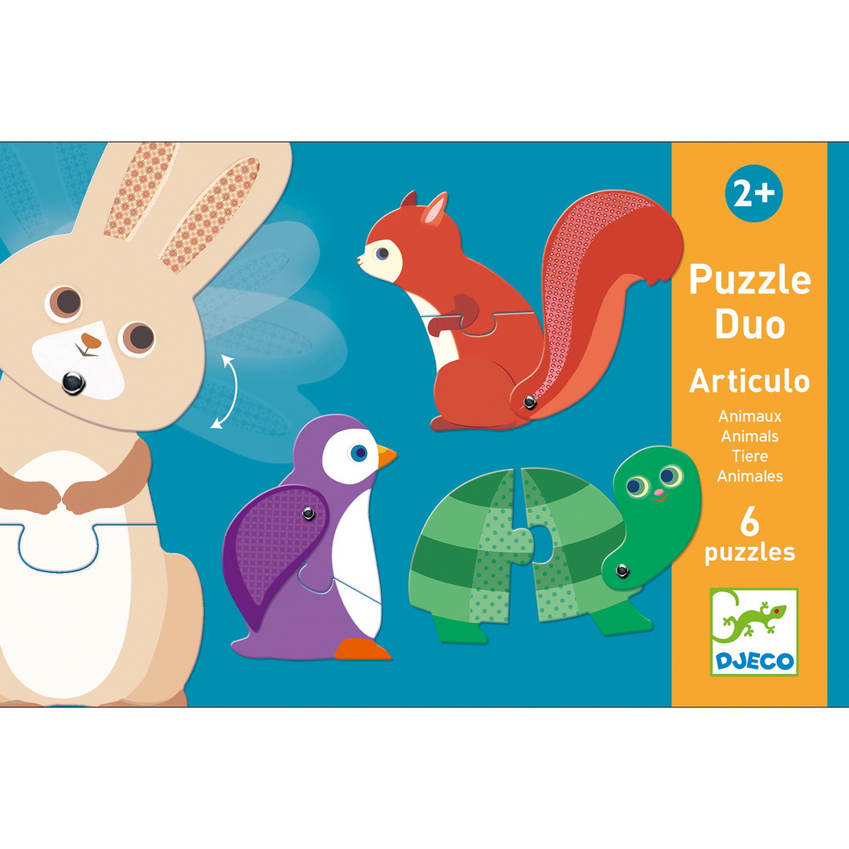 Djeco Puzzle duo Articulo Animals - uzrast 2+ godine - Image 2