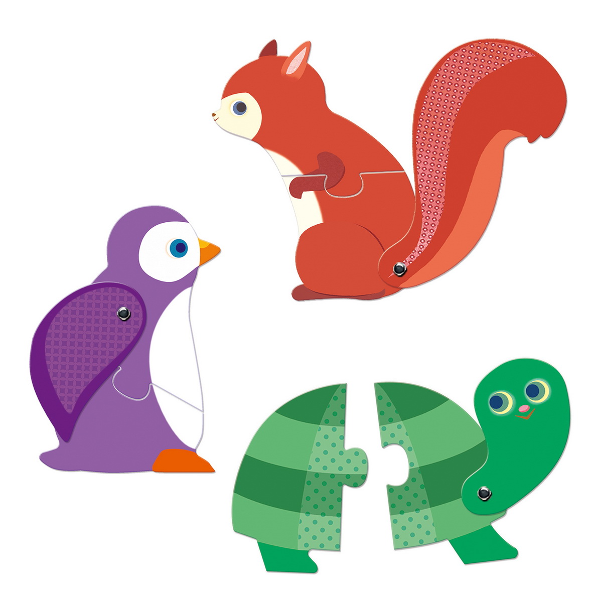 Djeco Puzzle duo Articulo Animals - uzrast 2+ godine