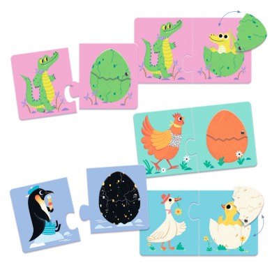 Djeco Puzzle duo Ko se krije u jajetu uzrast 2+ godine - Image 5