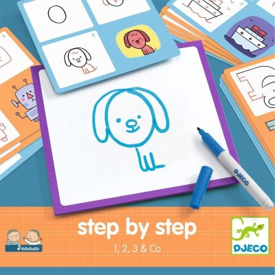 Djeco Crtanje korak po korak 1,2,3 4+ godine