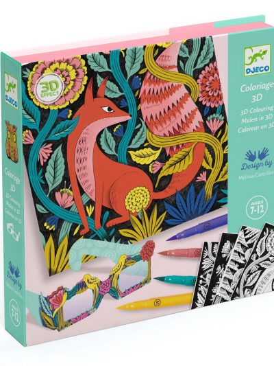 Djeco Set za 3D bojenje fantastična šuma (3D naočale uključene)