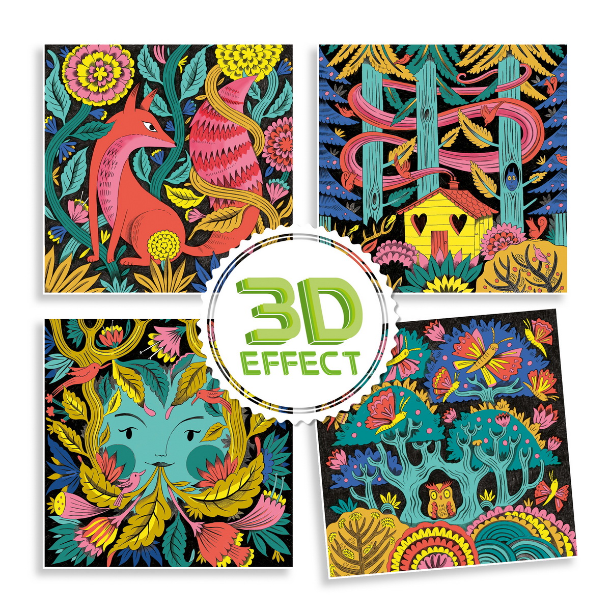 Djeco Set za 3D bojenje fantastična šuma (3D naočale uključene) - Image 5