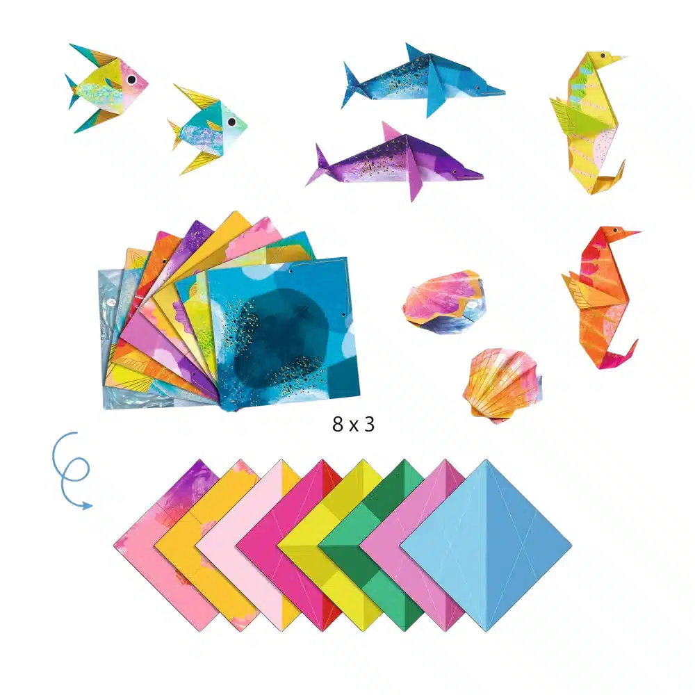 Djeco Origami Kreativni set Morske životinje - Image 3