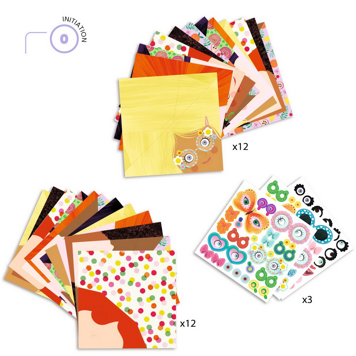 Djeco Origami Kreativni set Vesela lica - Image 2