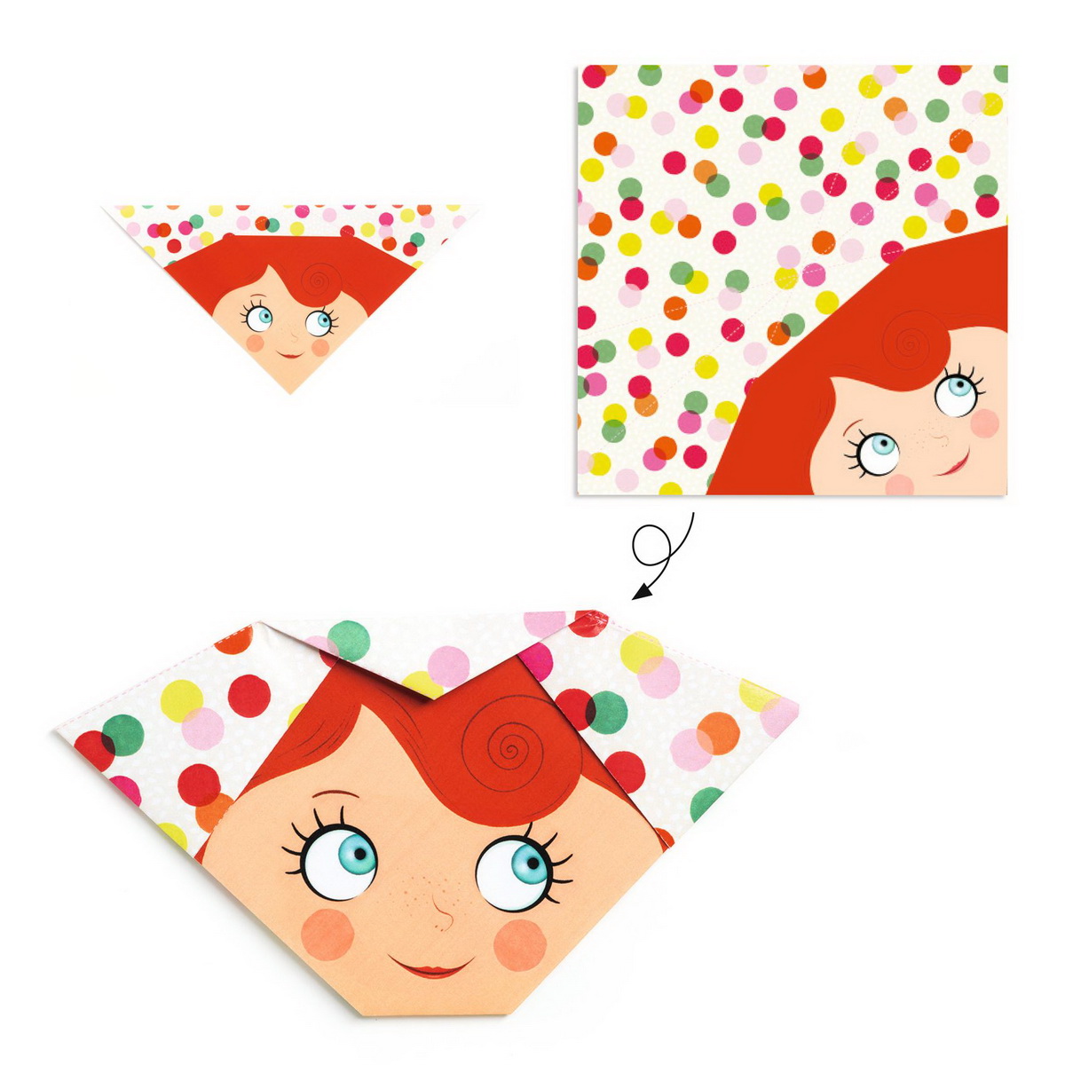 Djeco Origami Kreativni set Vesela lica - Image 5