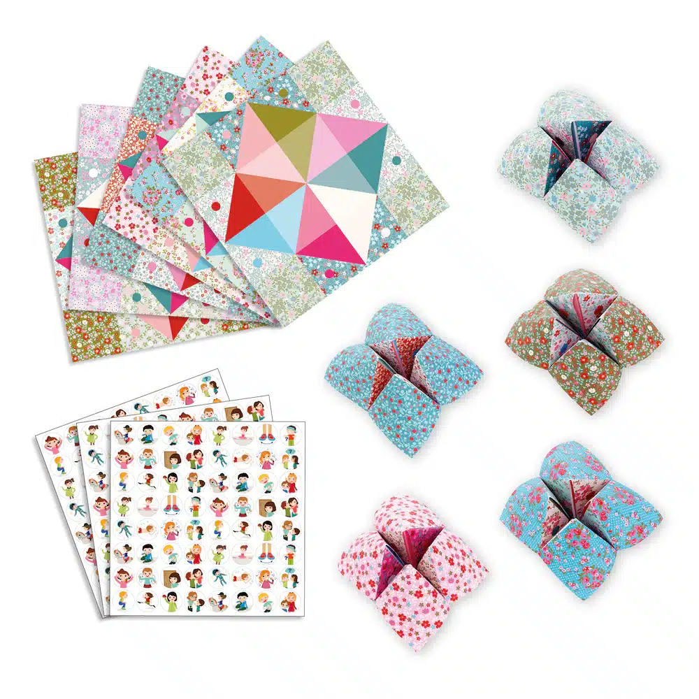 Djeco Origami kreativni set Fortune Tellers (Floral) - Image 3