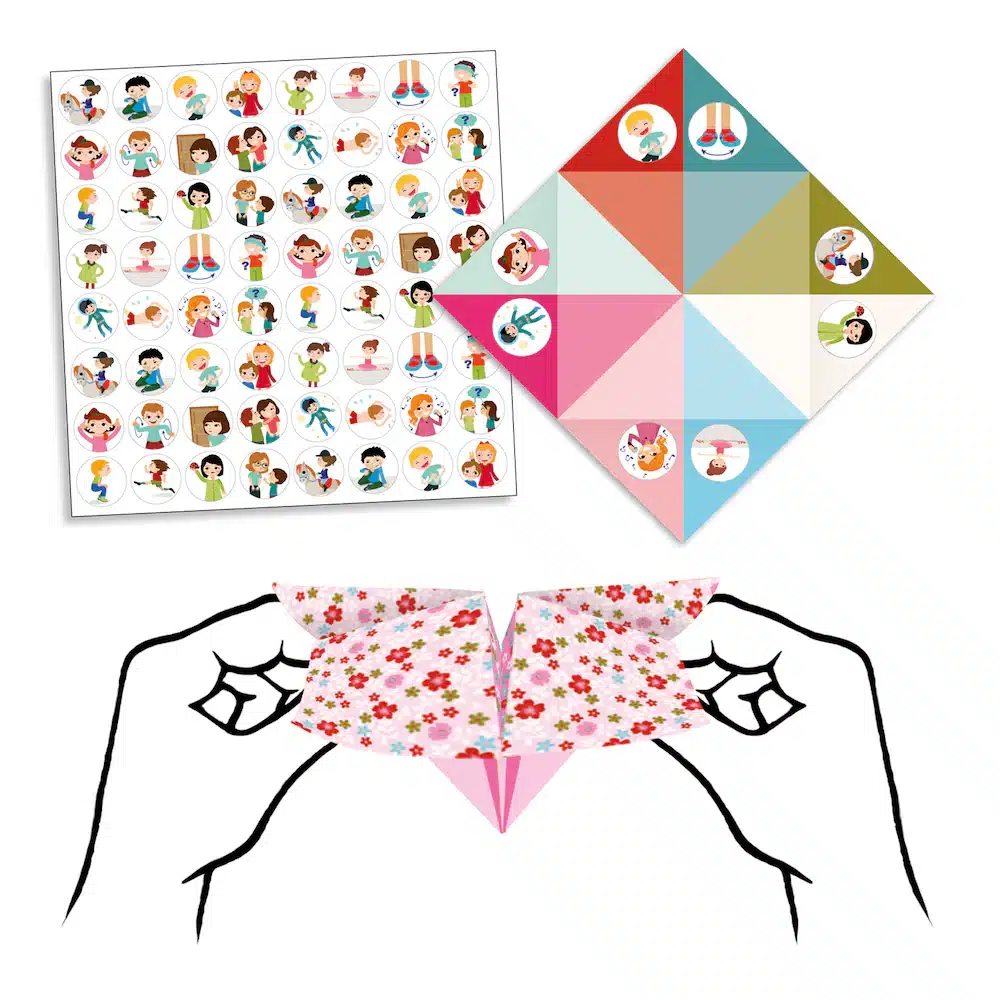 Djeco Origami kreativni set Fortune Tellers (Floral) - Image 4