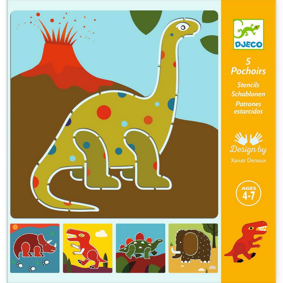 Djeco Bojanka sa šablonama Dinosauri 4+ godine - Image 2