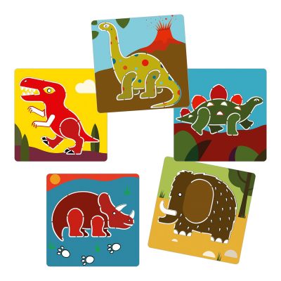 Djeco Bojanka sa šablonama Dinosauri 4+ godine