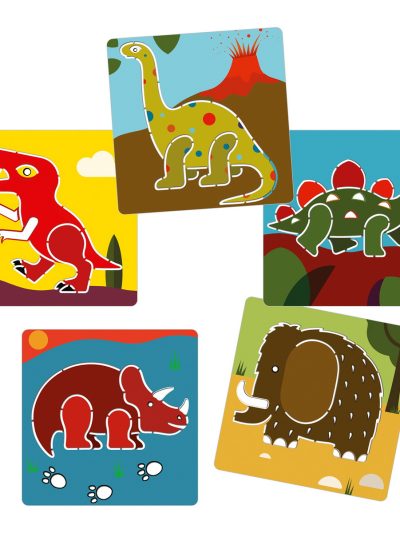 Djeco Bojanka sa šablonama Dinosauri 4+ godine