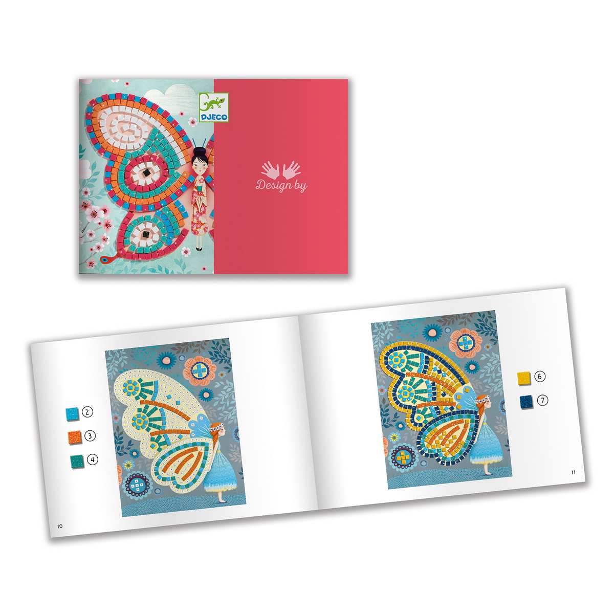 Djeco Kreativni set Mozaik- Leptiri -5+ godina - Image 3