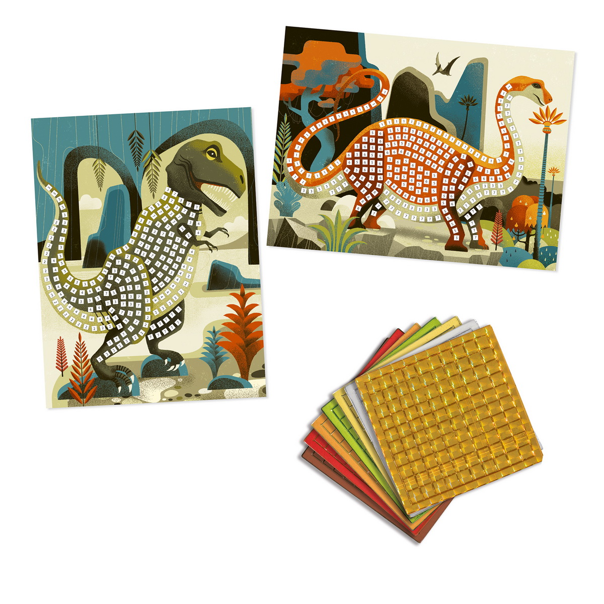 Djeco Kreativni set Mozaik- Dinosauri -5+ godina - Image 2