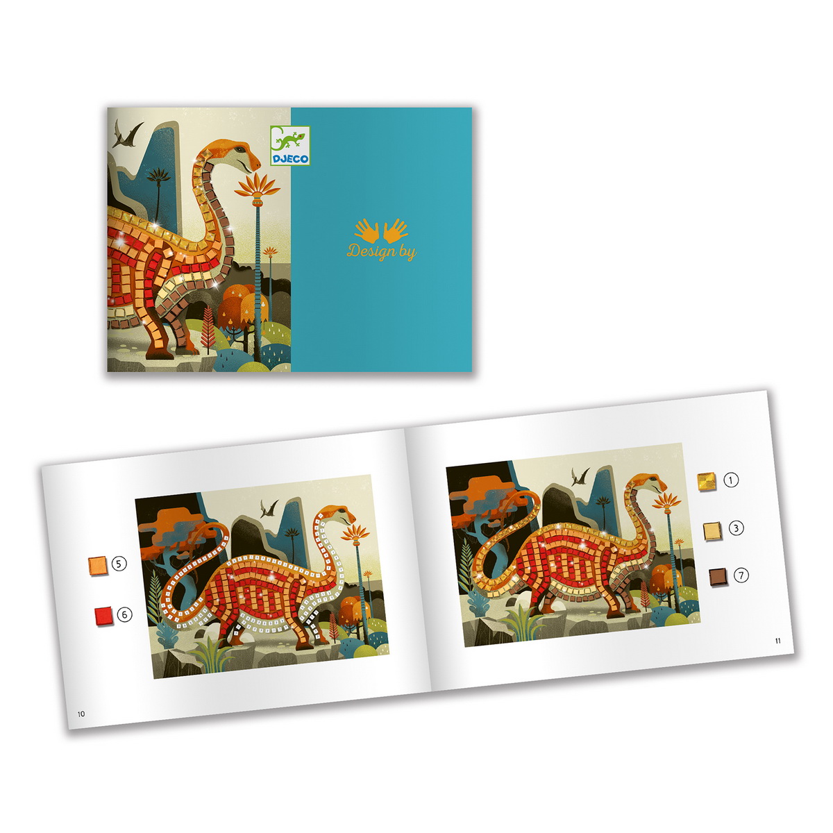 Djeco Kreativni set Mozaik- Dinosauri -5+ godina - Image 4