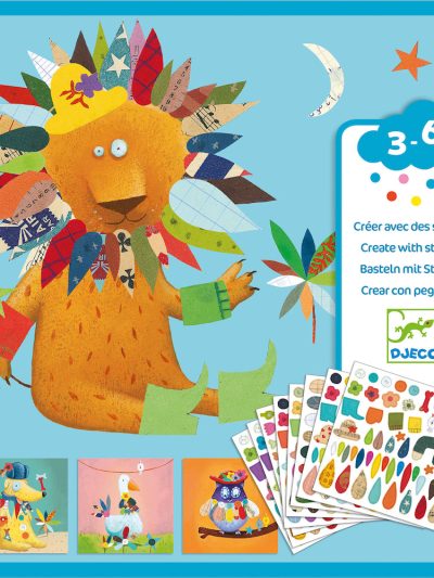 Djeco kreativni set s naljepnicama Animals