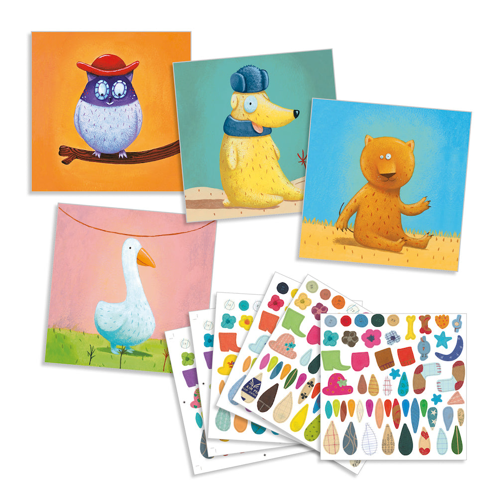 Djeco kreativni set s naljepnicama Animals - Image 2