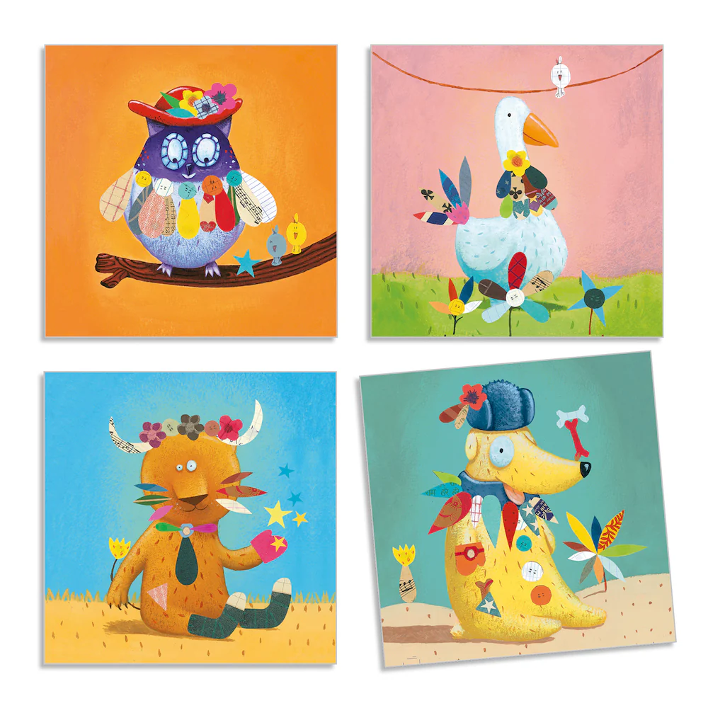 Djeco kreativni set s naljepnicama Animals - Image 3