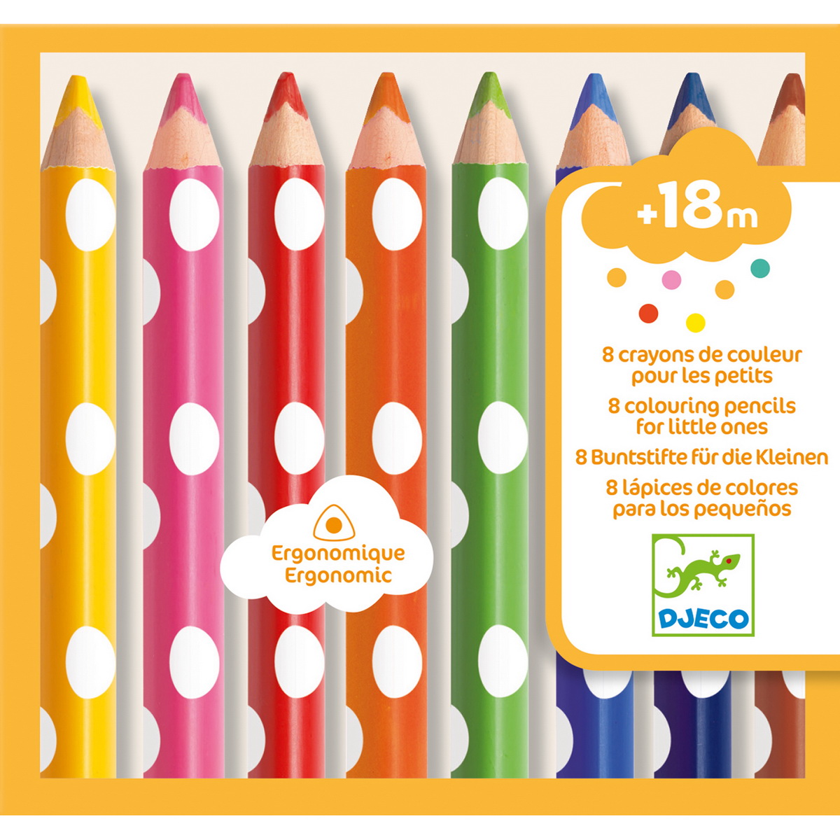 Djeco drvene bojice - Set 8 bojica za najmlađe - Image 4