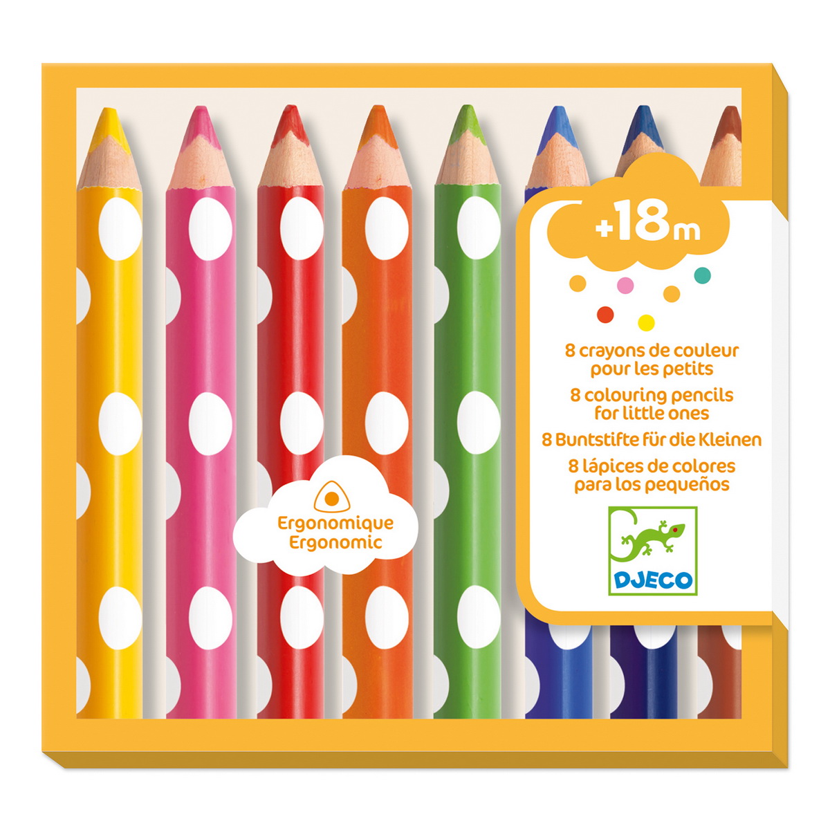 Djeco drvene bojice - Set 8 bojica za najmlađe - Image 2