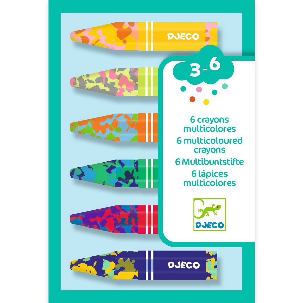Djeco pastelne bojice set 6 raznobojnih bojica Flower
