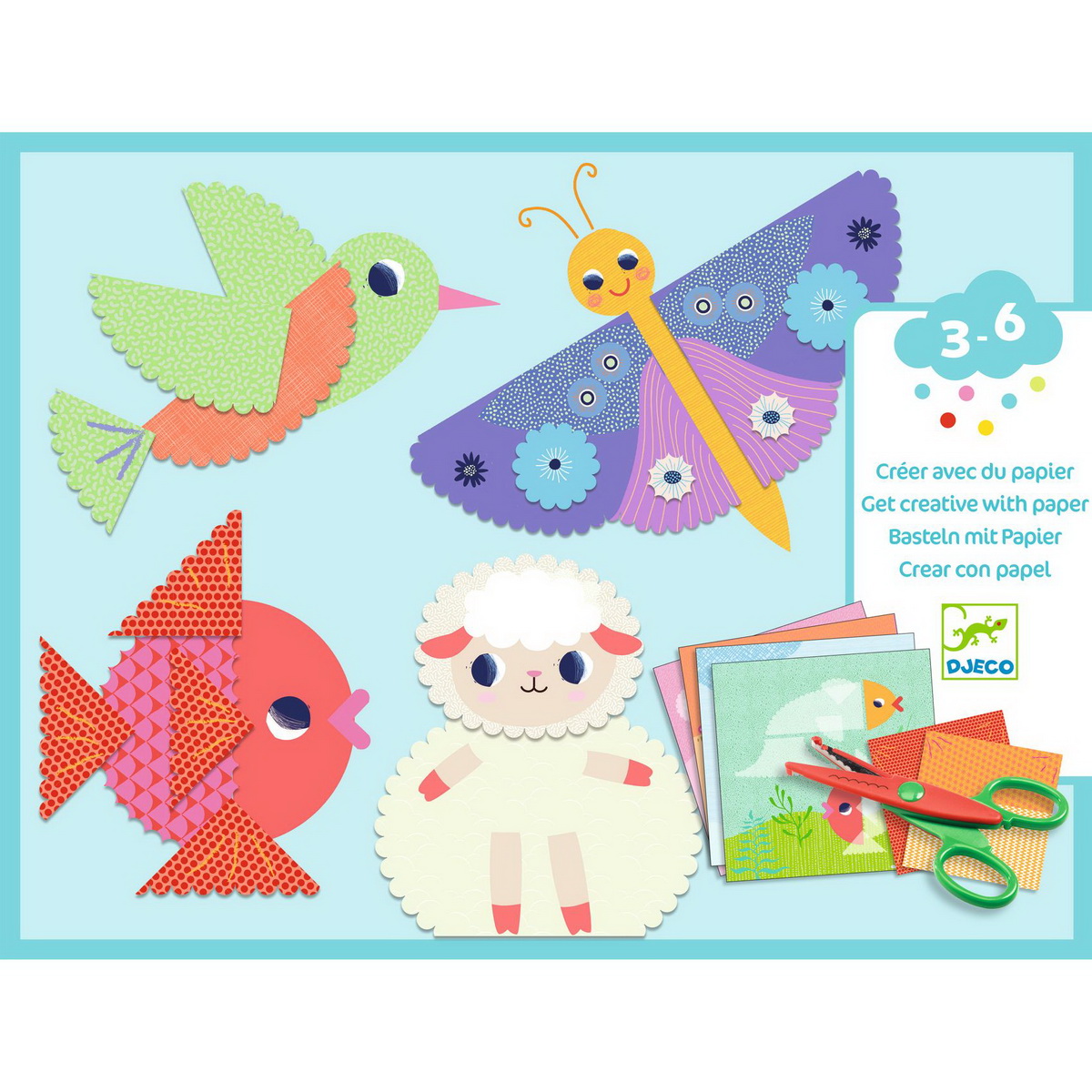 Djeco Kreativni papirni set - Crinkle cutting - Image 2