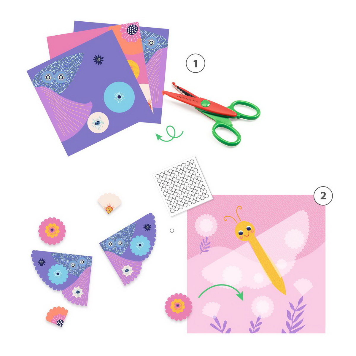 Djeco Kreativni papirni set - Crinkle cutting - Image 4