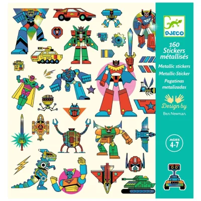 Djeco taktilni stickeri Robots