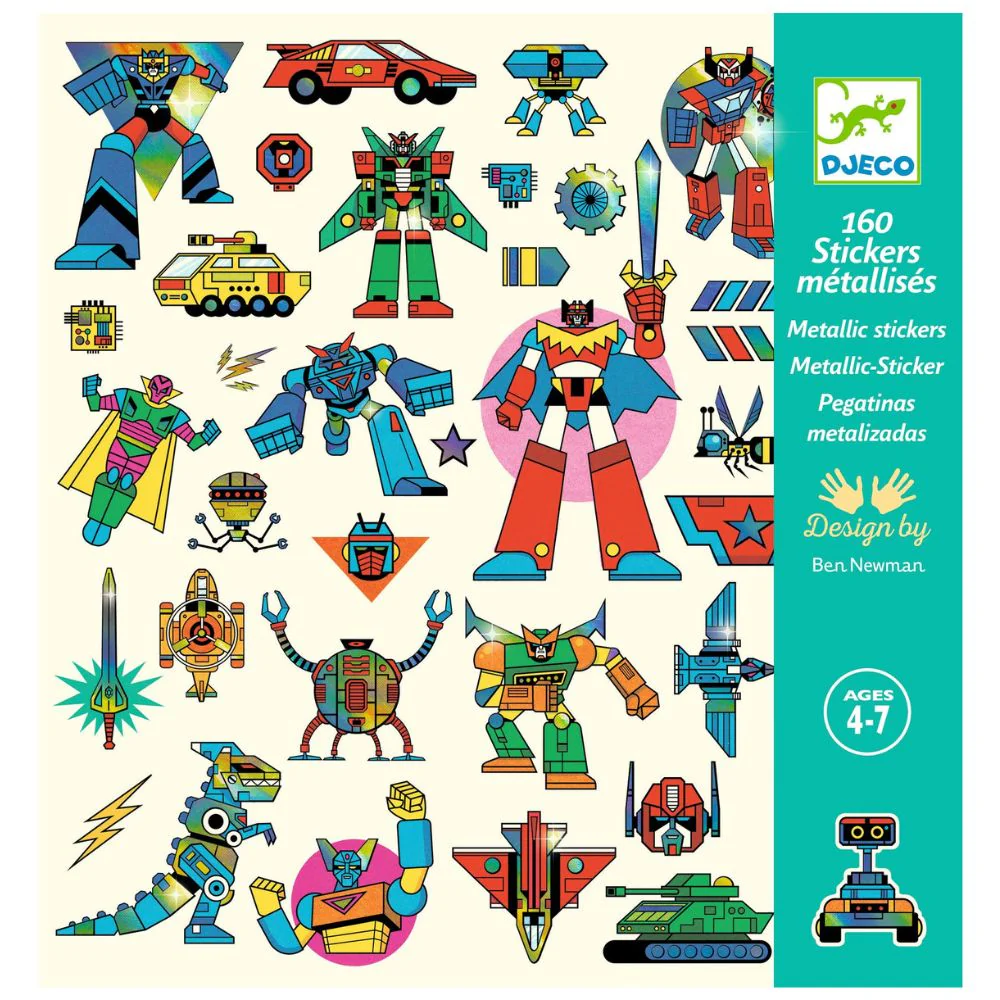 Djeco taktilni stickeri Robots