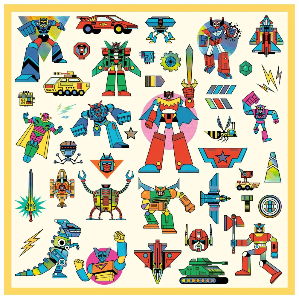 Djeco taktilni stickeri Robots - Image 4