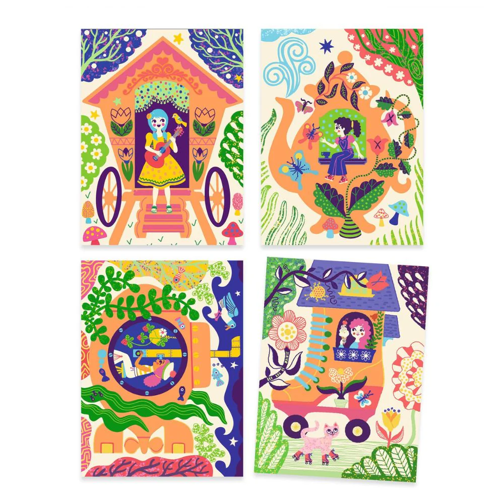 Djeco Bojanka sa strugalicom Wacky houses - Image 3