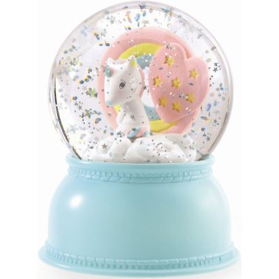 Djeco Noćna lampa/snježna kugla Unicorn