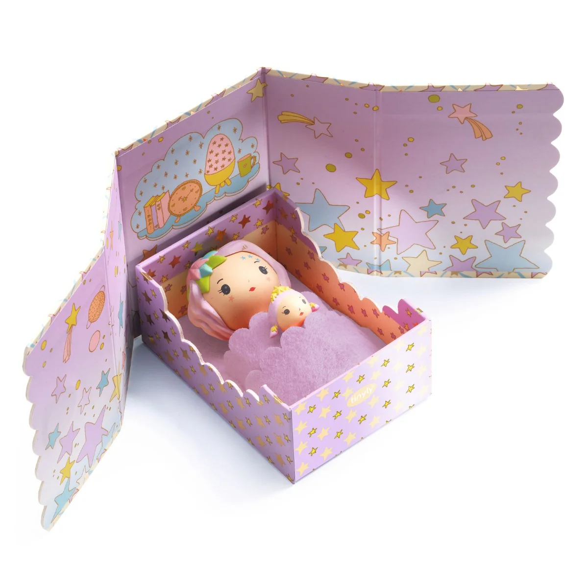 Djeco Tinyly lutkice Violet&Star u kutiji spavaća sobica