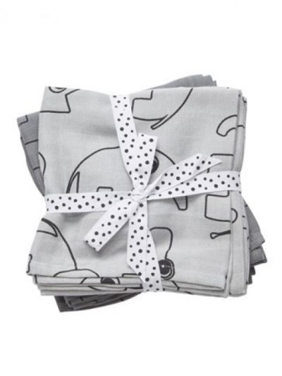 Done by Deer Komplet 2 pamučne pelene 120×120 Contour Grey