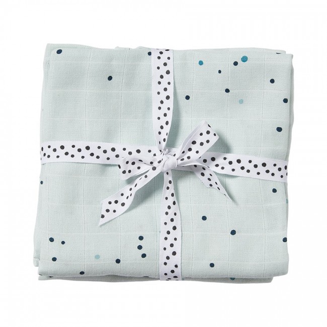 Done by Deer Komplet 2 pamučne pelene 70×70 Dreamy dots Blue