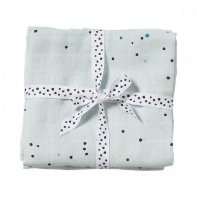 Done by Deer Komplet 2 pamučne pelene 120×120 Dreamy dots Blue