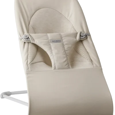 BabyBjörn Ležaljka za bebe Soft - Light beige, Woven/Jersey